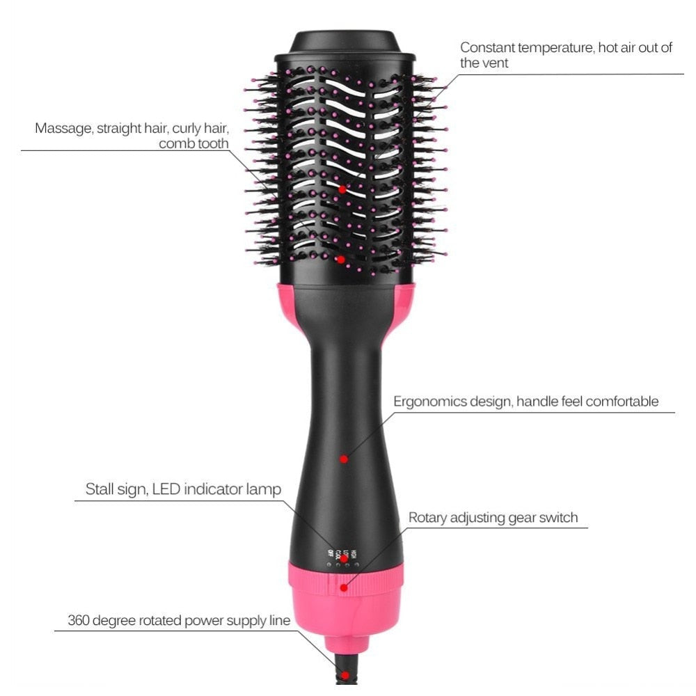 2-in-1 Hair Dryer Volumizer Hot Air Brush