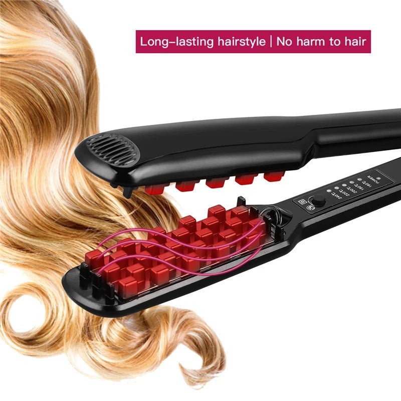 3D Grid Ceramic Hair Crimper — Volumizing Waver - Quick ShopBeauty & Personal Care