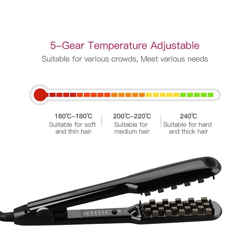 3D Grid Ceramic Hair Crimper — Volumizing Waver - Quick ShopBeauty & Personal Care