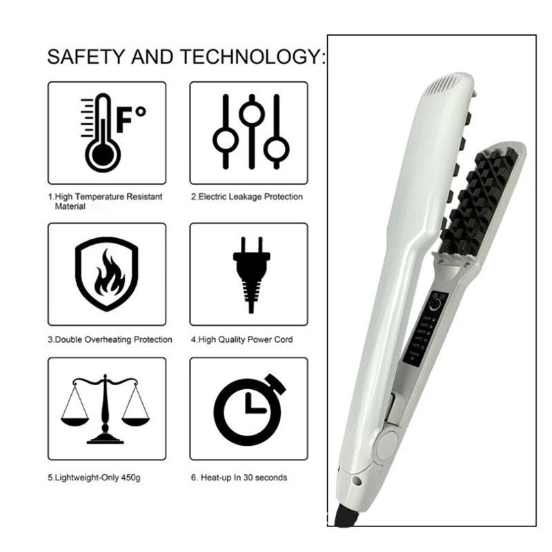 3D Grid Ceramic Hair Crimper — Volumizing Waver - Quick ShopBeauty & Personal Care
