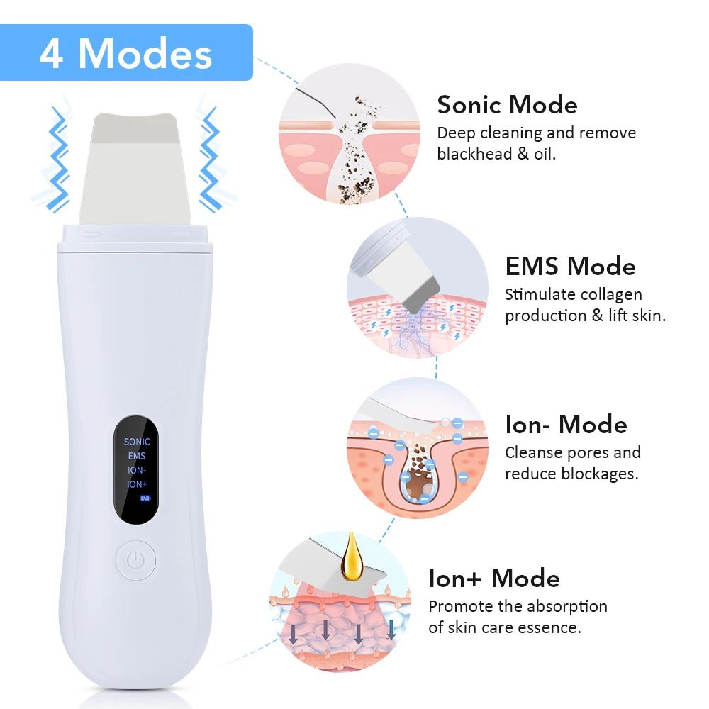 4-Mode Ionic Ultrasonic Skin Scrubber - Quick ShopBeauty & Personal Care