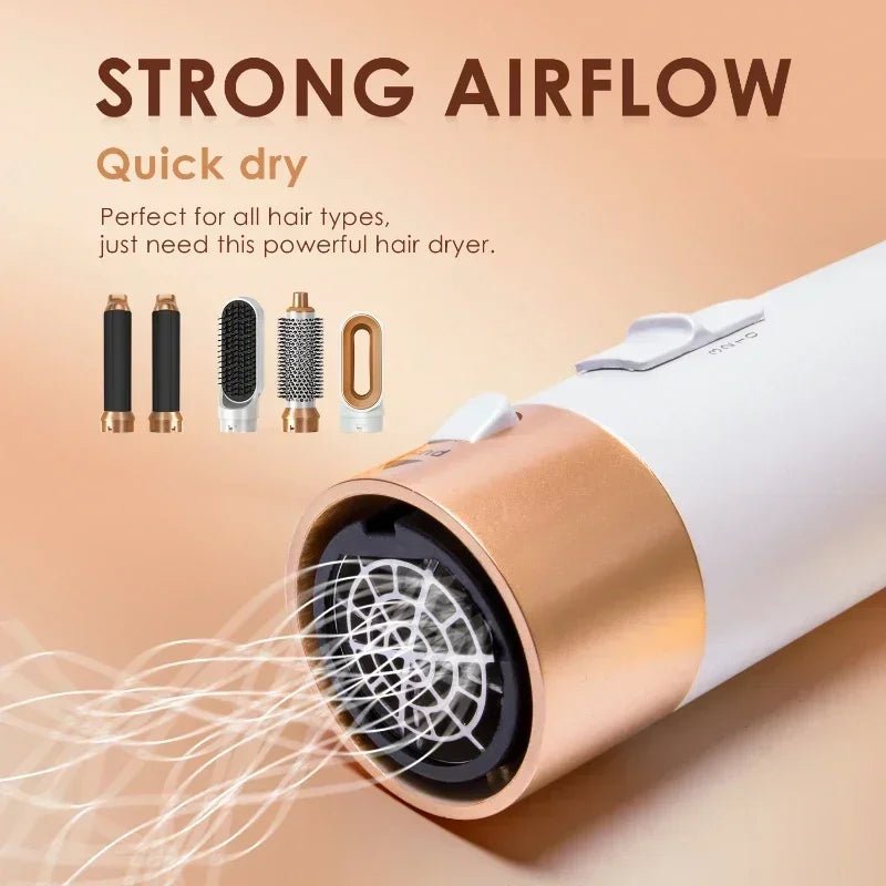 5-in-1 Professional Hair Dryer Hot Comb Set - Quick ShopBeauty & Personal Care
