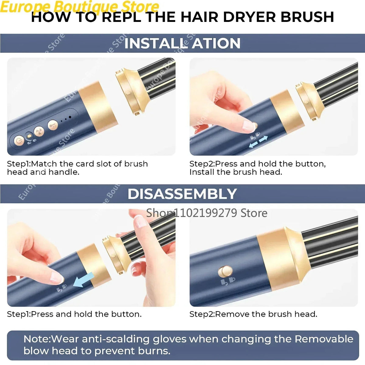 7-in-1 Brushless High-Speed Hair Dryer Brush - Quick ShopBeauty & Personal Care