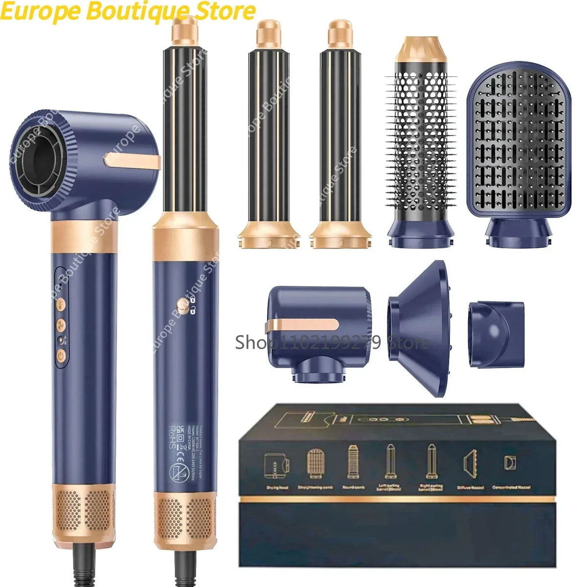 7-in-1 Brushless High-Speed Hair Dryer Brush - Quick ShopBeauty & Personal Care