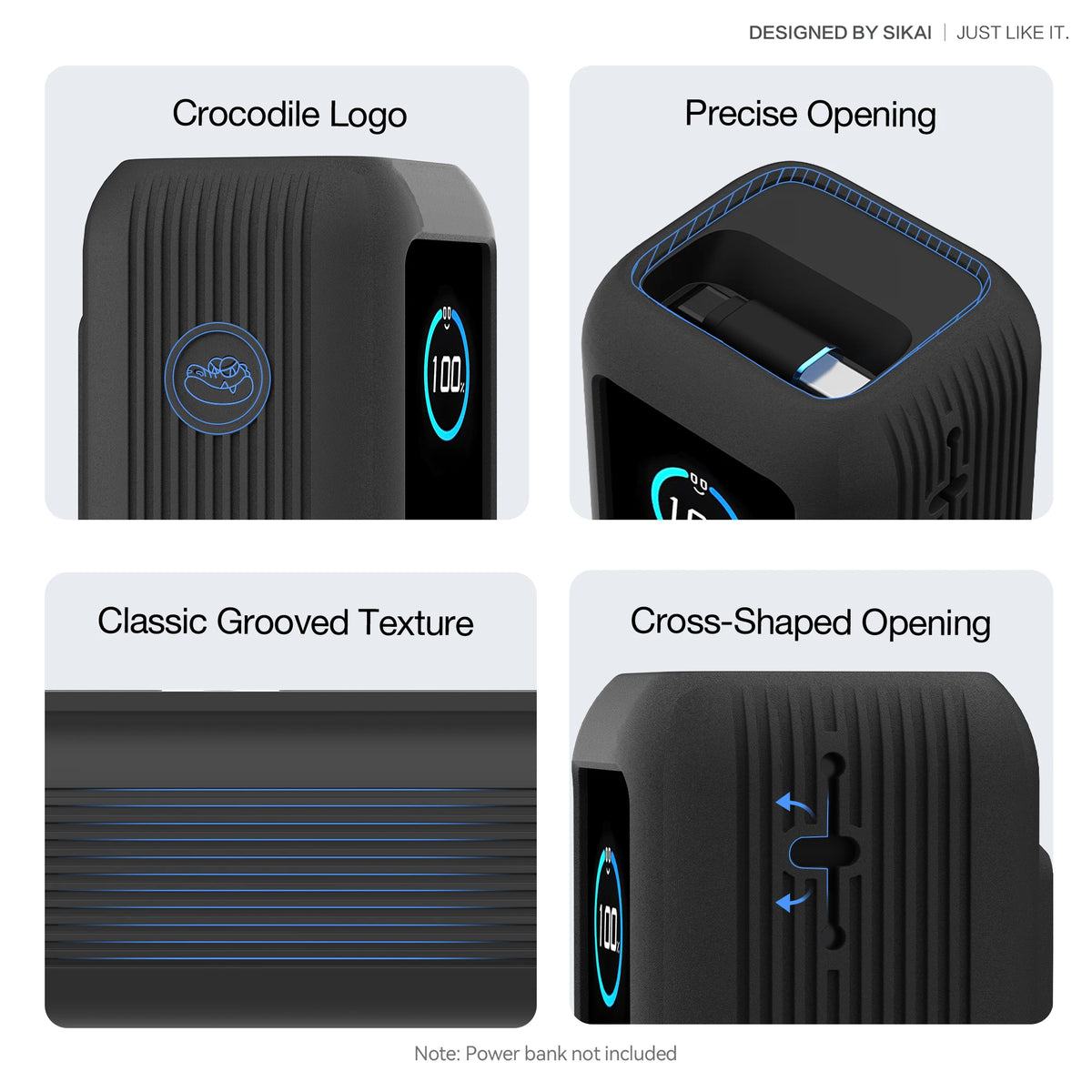 جراب سيليكون لباور بانك Anker Zolo 25000 مللي أمبير