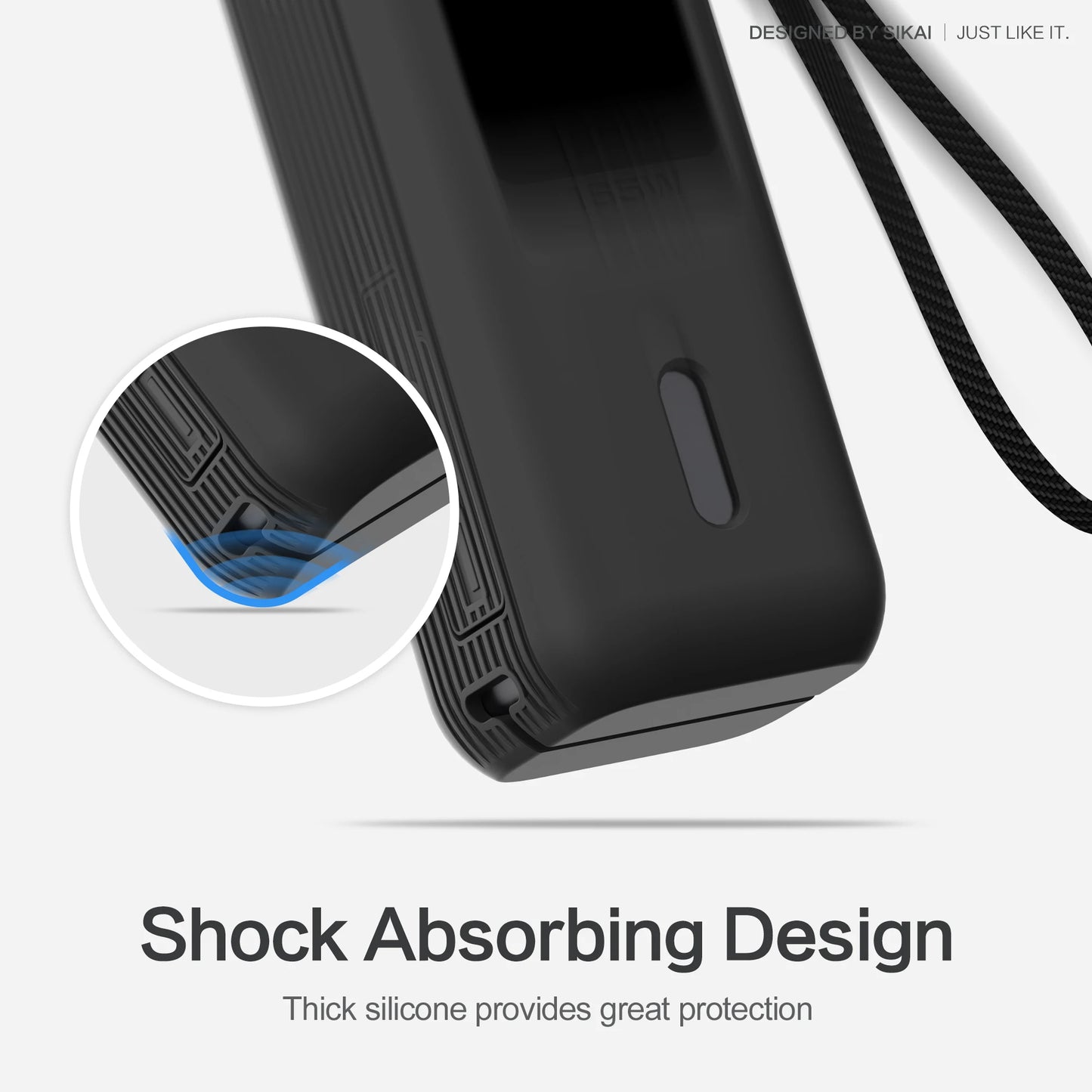 جراب سيليكون لباور بانك Anker Zolo 25000 مللي أمبير