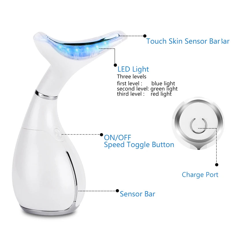 LED Photon Therapy Neck & Face Lifting Massager