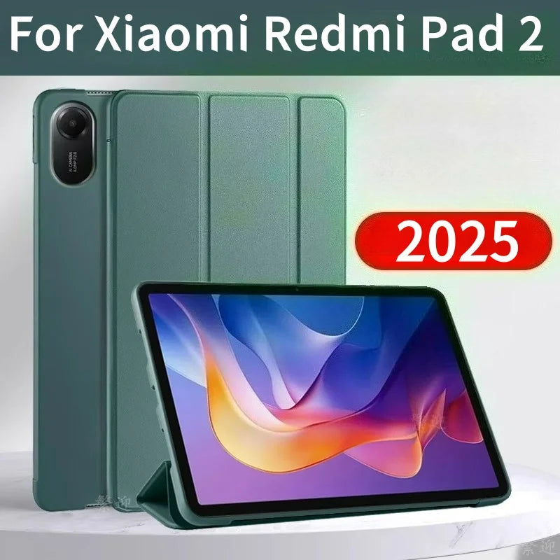 Smart Case for Xiaomi Redmi Pad 2 2025 11" — Auto Wake/Sleep Silicone Cover