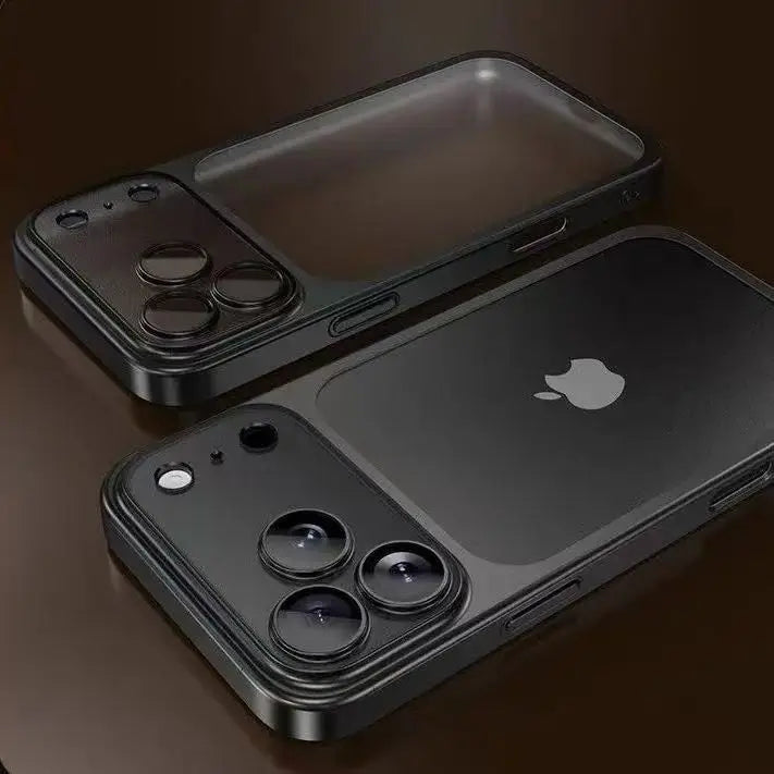 Luxury Matte Plated Phone Case for iPhone 13–18 Pro/Pro Max & iPhone Air — Frosted Shockproof with Lens Protector