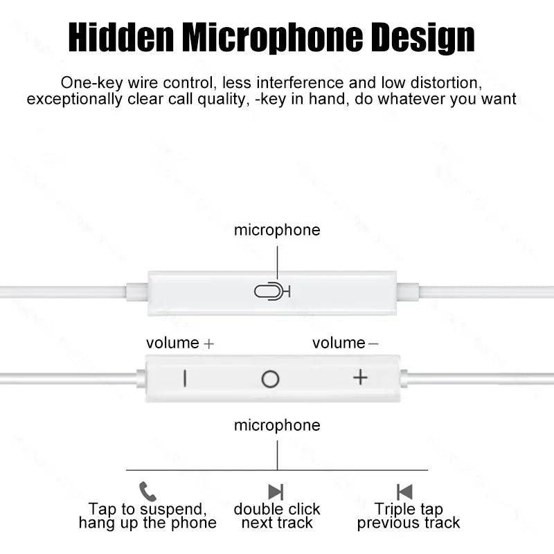 Wired Earbuds with Noise Cancellation — USB-C, 3.5mm & Lightning for Android & iPhone