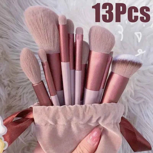 Makeup Brush Set with Bag — 5 to 14 Pieces Professional Foundation, Contour & Blending Brushes