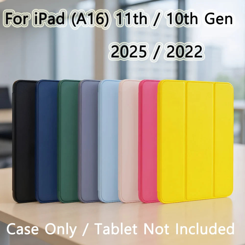 Magnetic Trifold Case for iPad A16 11th Gen 2025 & iPad 10th Gen 2022 — Slim Stand Cover