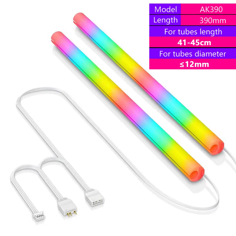 Flexible ARGB Neon Tube Light for AIO CPU Liquid Cooler (120 / 240 / 360mm)