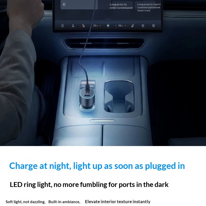 Anker 167.5w 3-Port Fast Car Charger, 2 Usb-C + 1 Usb-A Pd Qc3.0 High-Speed Adapter For Multi-Device Road & Travel Charging