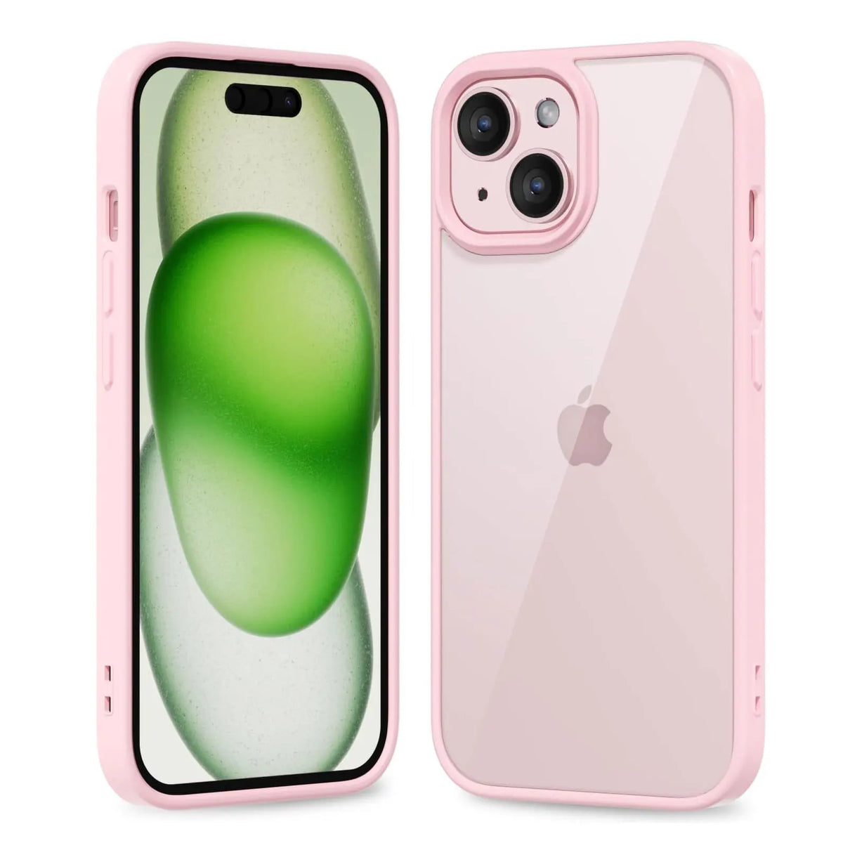 Transparent Colour-Trim Shockproof Case for iPhone X–16 Series — Clear Back with Coloured Bumper