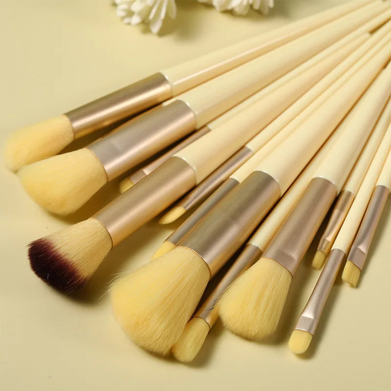 Makeup Brush Set with Bag — 5 to 14 Pieces Professional Foundation, Contour & Blending Brushes