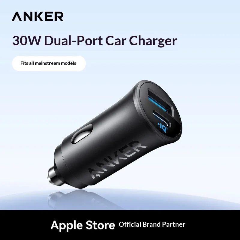 Anker 167.5w 3-Port Fast Car Charger, 2 Usb-C + 1 Usb-A Pd Qc3.0 High-Speed Adapter For Multi-Device Road & Travel Charging