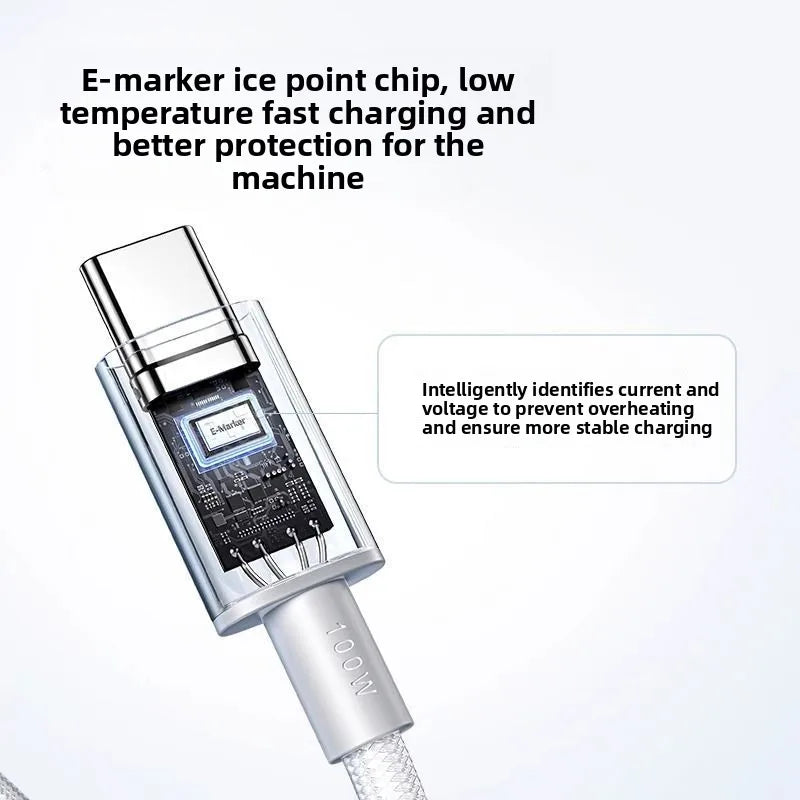 ANKER Ice Point Braided Charging Cable PD100W Double Headed Type-C Fast Charging Suitable for IPhone 17 and IPhone 16 Data Cable