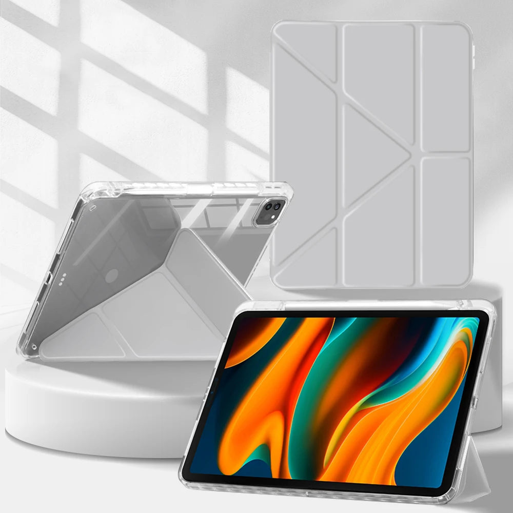 Smart iPad Case with Pen Holder — Air 5/6, Pro 11"/12.9"/13", Mini 6/7, iPad 5th–11th Gen