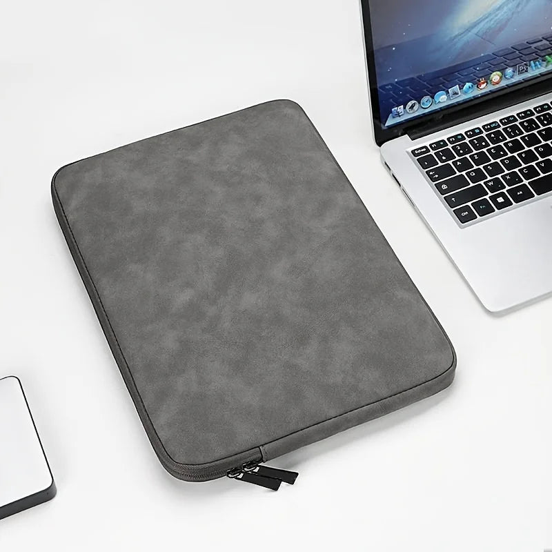 PU Leather Laptop Sleeve — 11" to 15" Slim Protective Pouch for MacBook & Tablets
