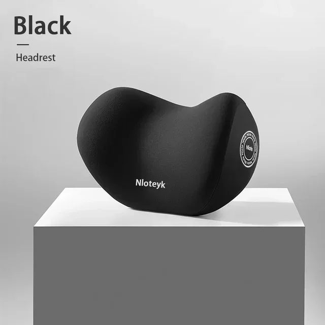 Memory Foam Car Headrest & Lumbar Support Set — Ergonomic Neck & Back Cushion for All Car Seats