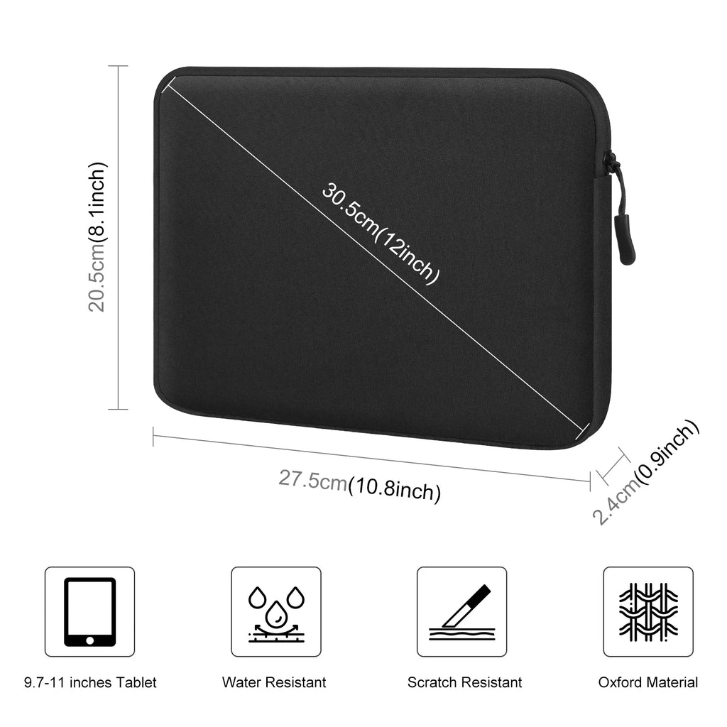 HAWEEL 11" Tablet Sleeve Case — Zipper Briefcase Bag for 9.7"–11" Tablets & iPad