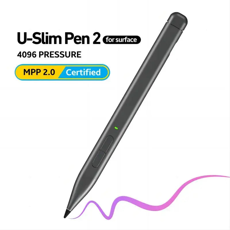 Slim Pen 2 Stylus for Surface Pro 8/9 — 4096 Pressure, Palm Rejection