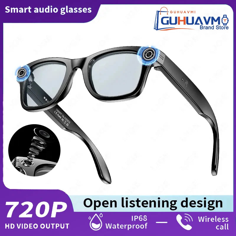 AI Smart Glasses with Camera, Real-Time Translation & Bluetooth Calls — Open-Ear Wearable Tech