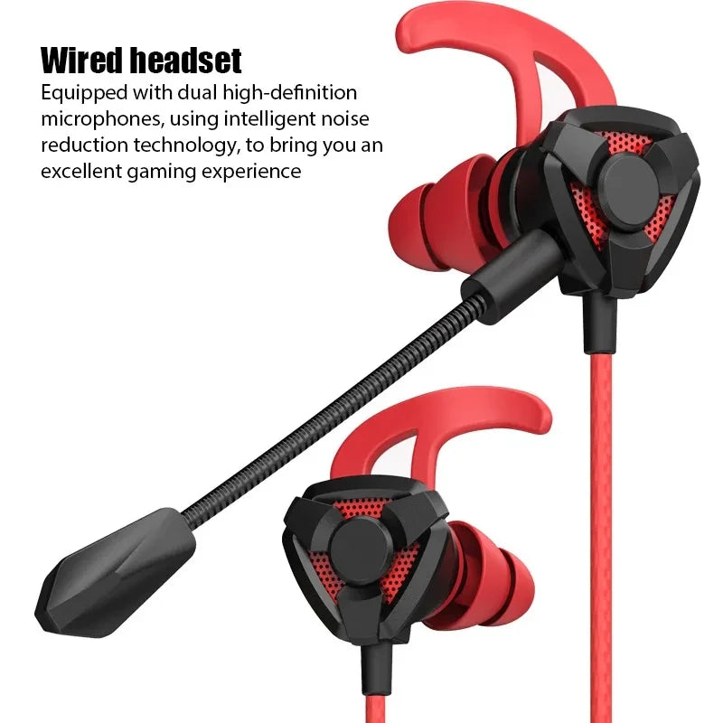 Wired Gaming Earbuds with Mic — 3.5mm In-Ear Gaming Headset for PC, PS4, Xbox & Mobile
