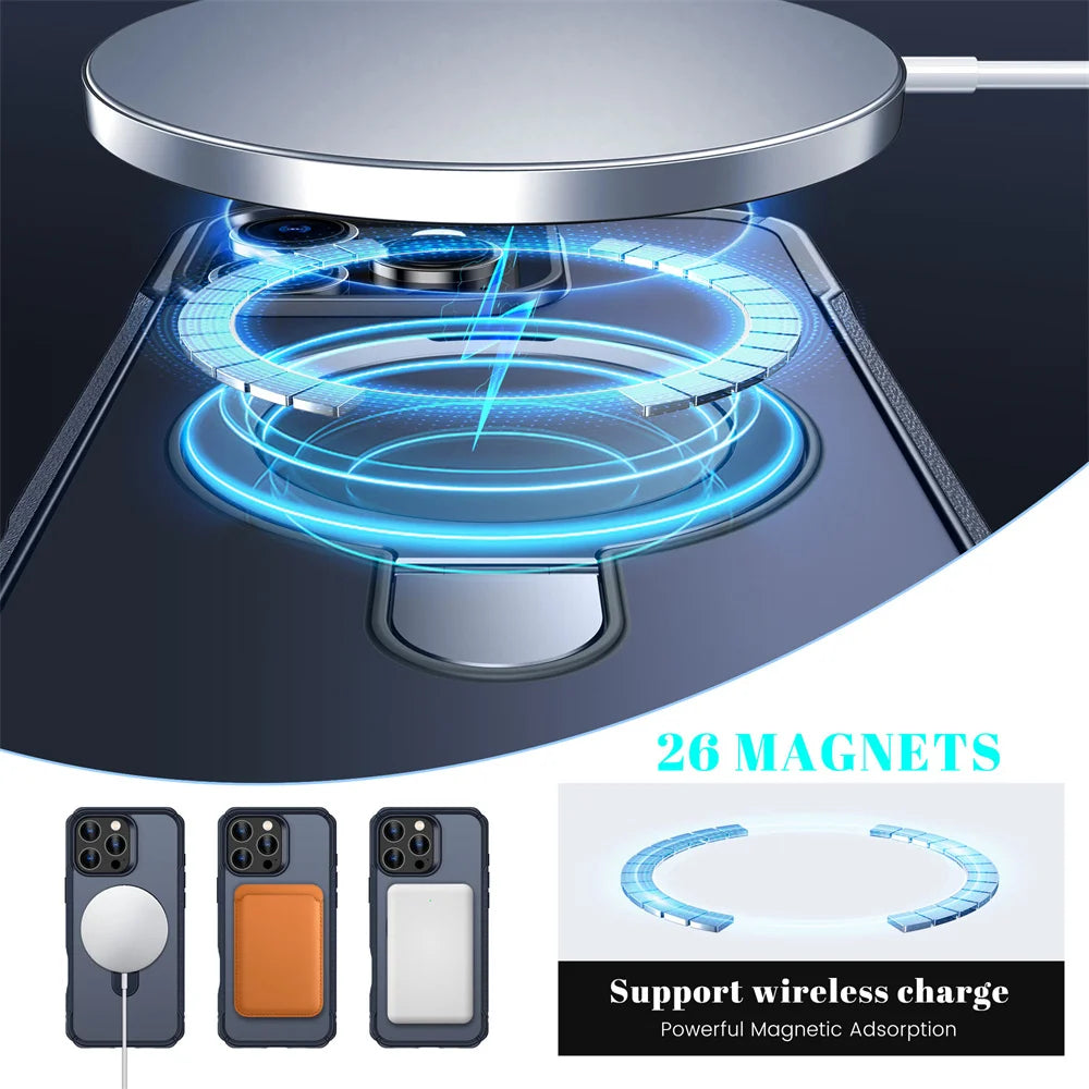 جراب حامل مغناطيسي قابل للطي متوافق مع MagSafe