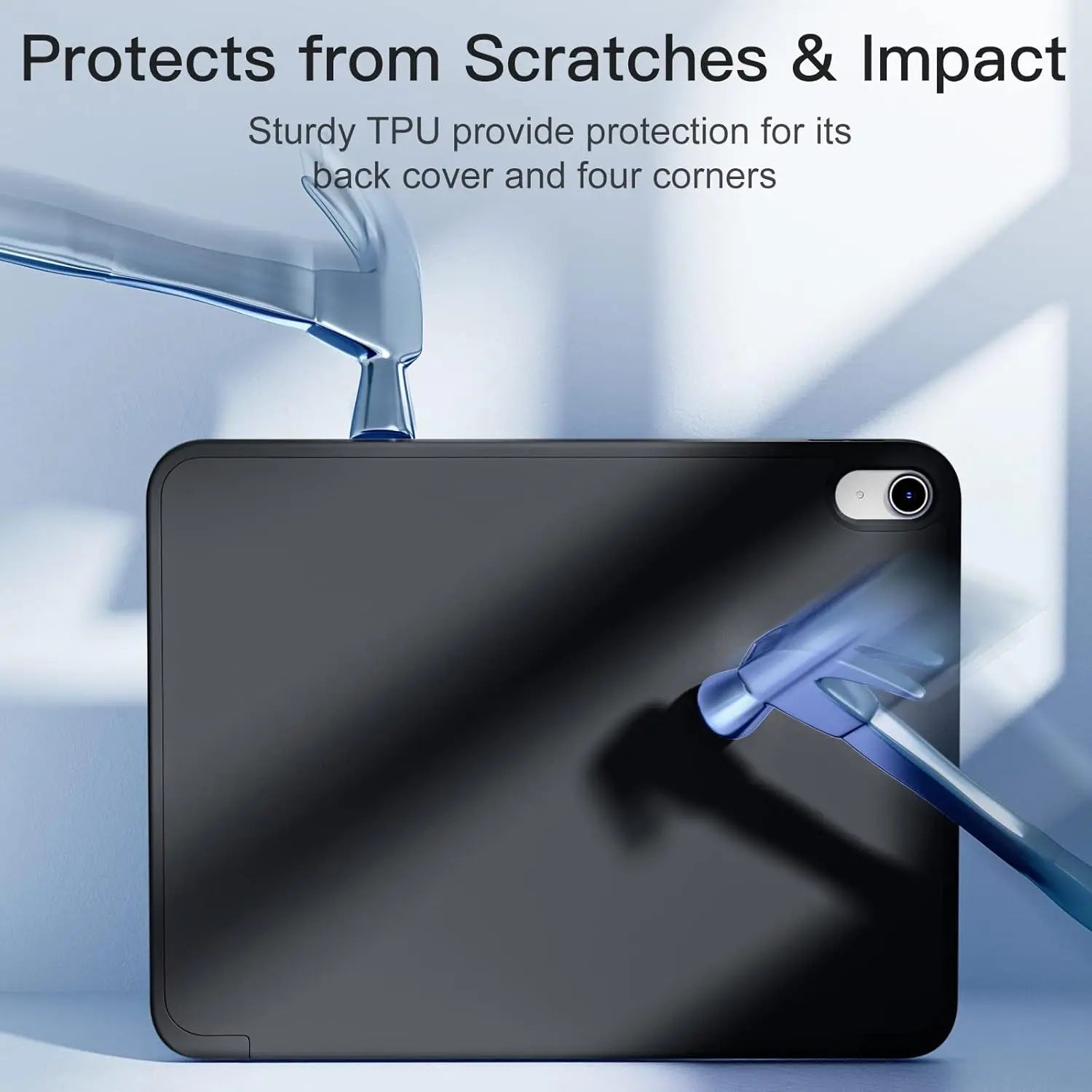 Smart iPad Case — iPad 5th–10th Gen, Air 4/5/6/7, Pro 11" — Trifold Stand & TPU