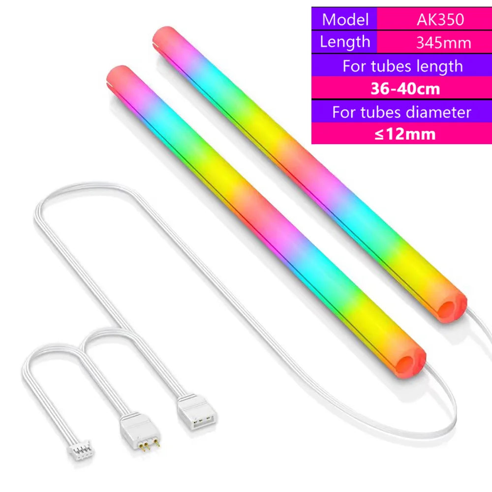 Flexible ARGB Neon Tube Light for AIO CPU Liquid Cooler (120 / 240 / 360mm)