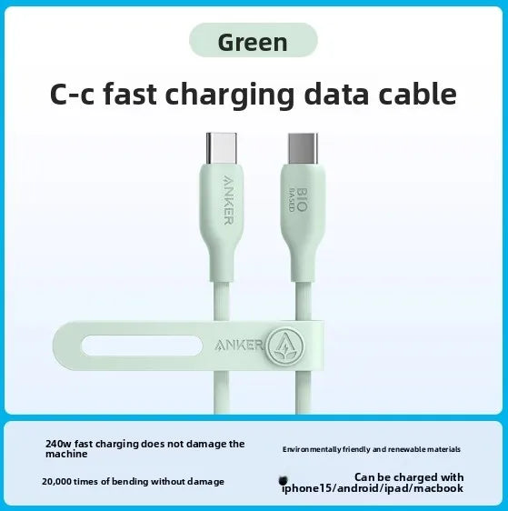 ANKER USB C To USB C 5A Data Cable 240W PD Environmentally Friendly Fast Charging CableCharging Cable for IPhone16  MacBook IPad