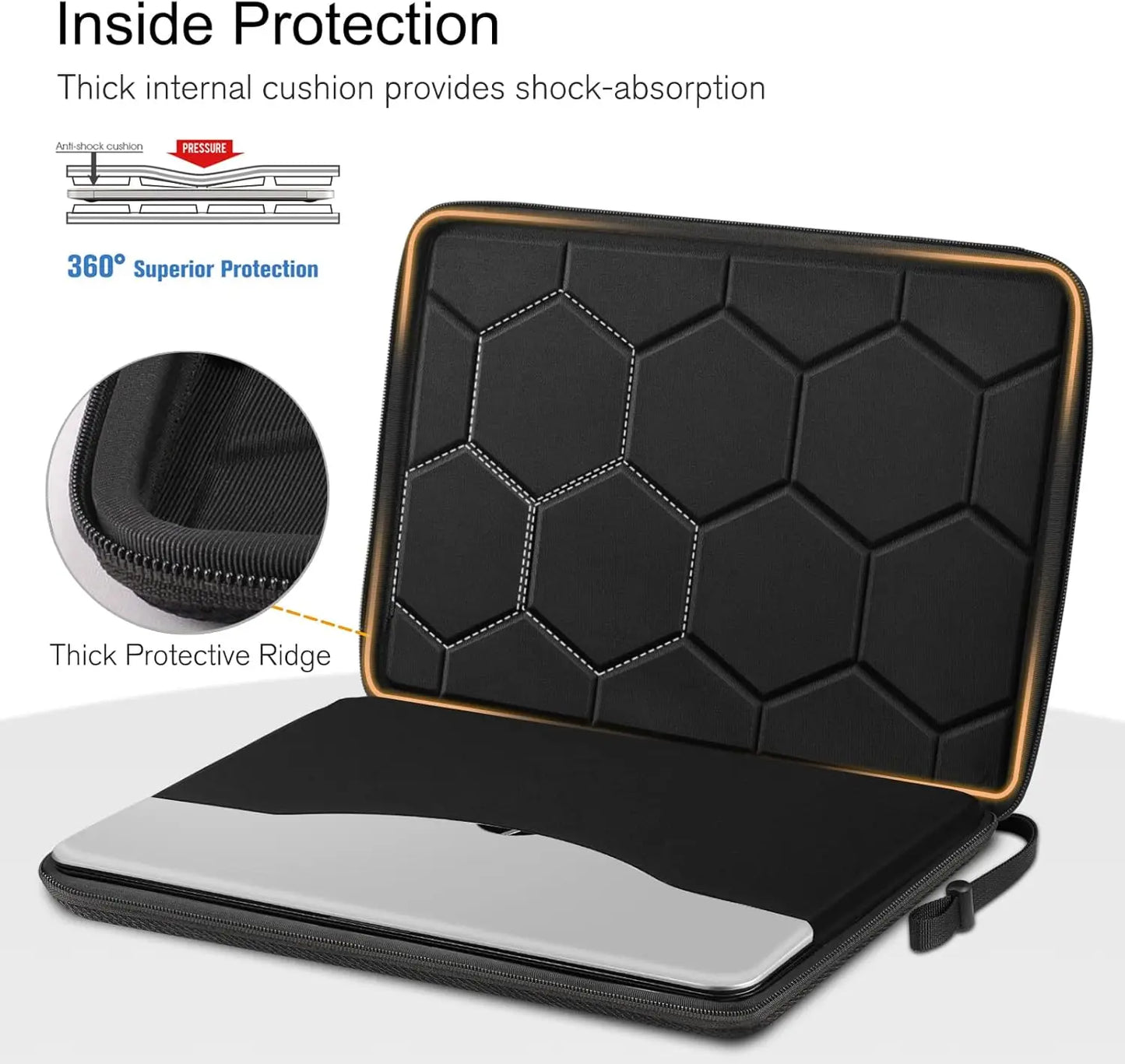Hard EVA Laptop Sleeve Case — 13" / 15.6" / 16" Shockproof Carrying Bag