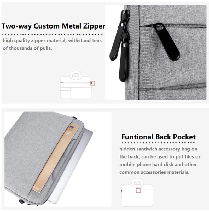 Water-Resistant Laptop Bag & Briefcase — 11" to 15.6" for MacBook & Notebooks