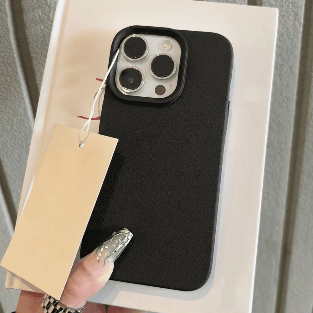 Leather Phone Case for iPhone 11–18 Series & iPhone Air — Shockproof Soft TPU Back Cover