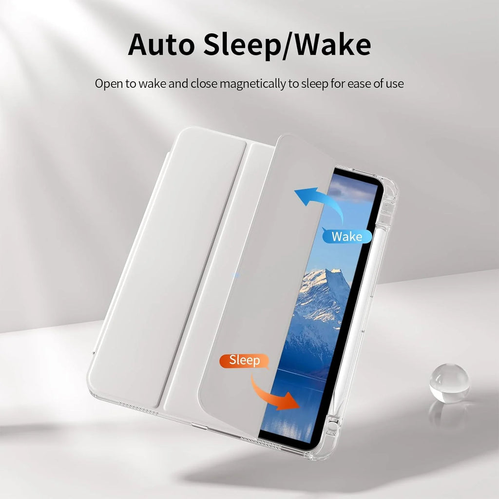 Matte Clear Acrylic iPad Case — iPad 5th–11th Gen, Air 1–7, Mini 6/7 — Auto Wake/Sleep