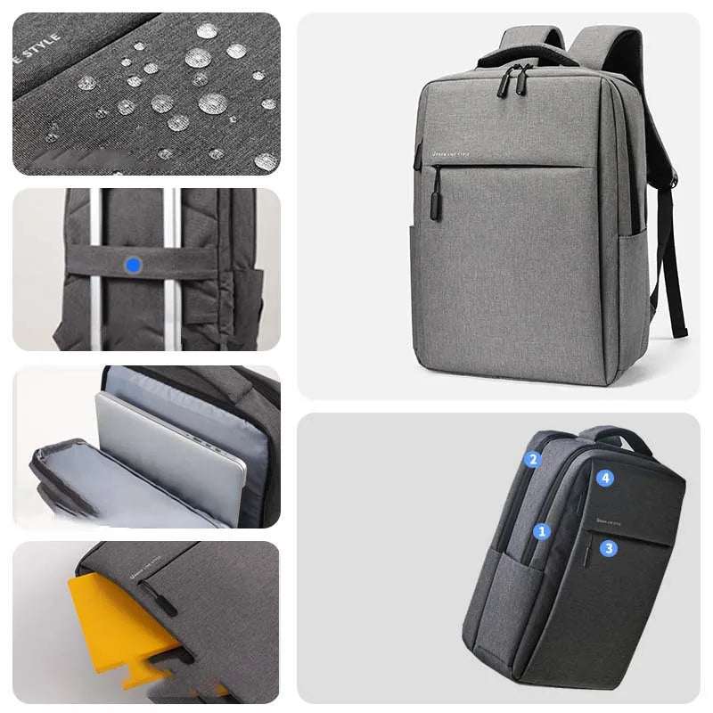 Large Capacity Waterproof Laptop Backpack — 15.6" & 17.3" Multi-Pocket Travel Bag