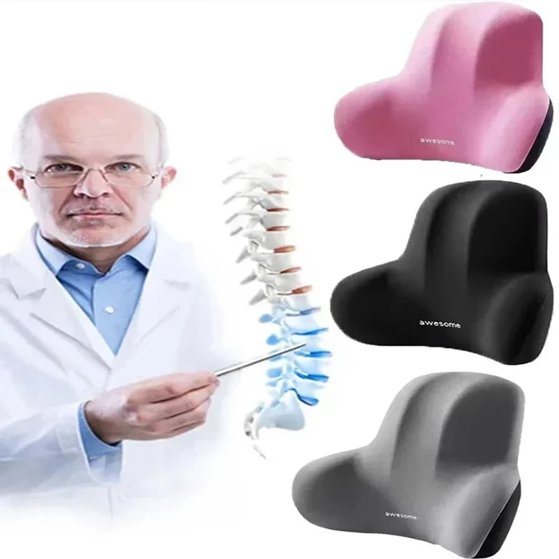 Memory Foam Car Headrest & Lumbar Support Set — Ergonomic Neck & Back Cushion for All Car Seats