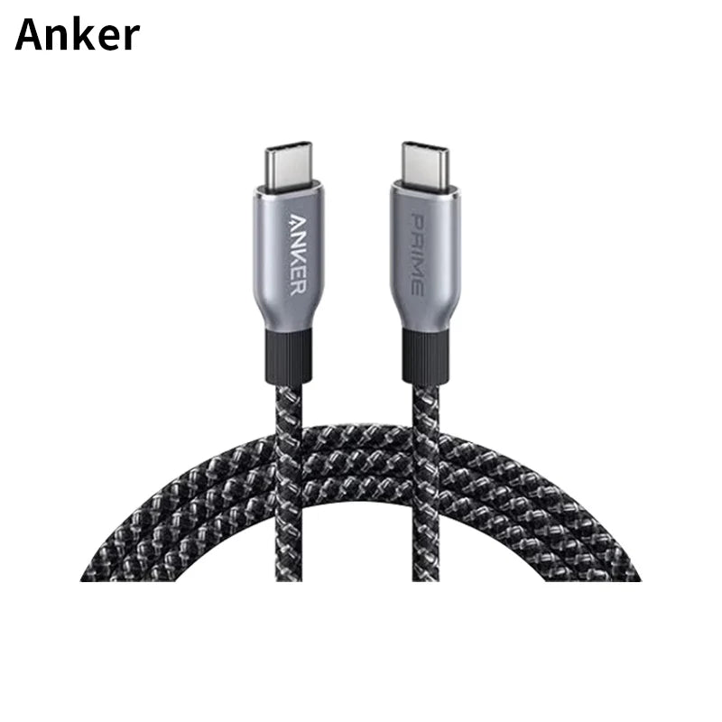 Anker Prime USB C to USB C Cable, 240W 3ft 6ft Fast Charging USB C Cable, Upcycled-Braided Nylon With 100-Year Bend Durability