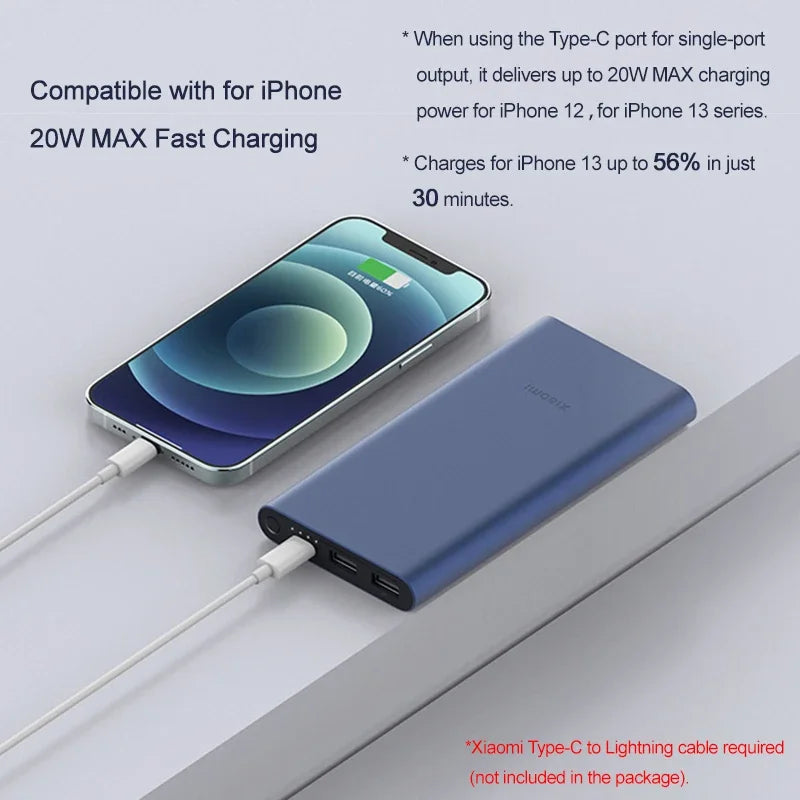 باور بانك 10000 مللي أمبير بشحن سريع USB-C بقوة 22.5 واط