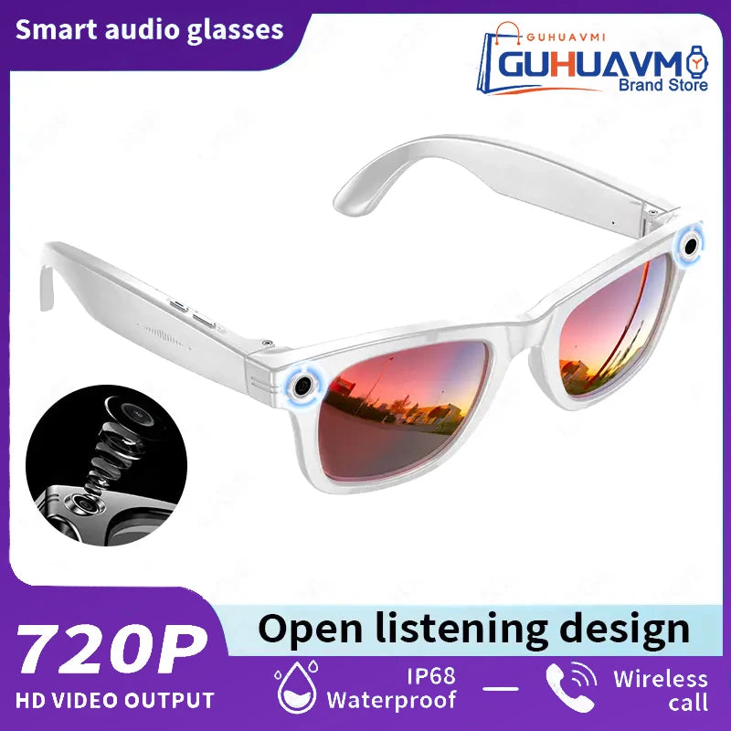 AI Smart Glasses with Camera, Real-Time Translation & Bluetooth Calls — Open-Ear Wearable Tech
