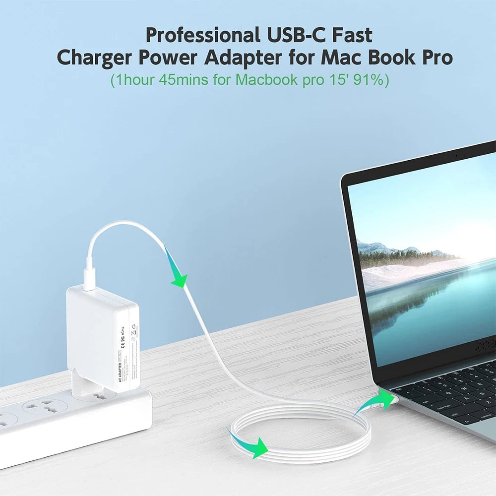 USB-C Power Adapter for MacBook Pro & Air — 30W / 61W / 96W / 118W