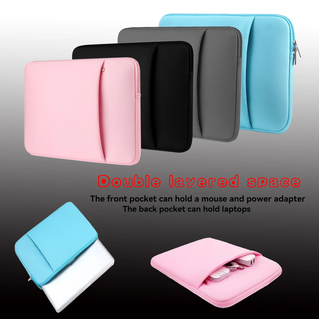Laptop Inner Bag with Front Pocket — 11" to 17" Multifunctional Protective Sleeve