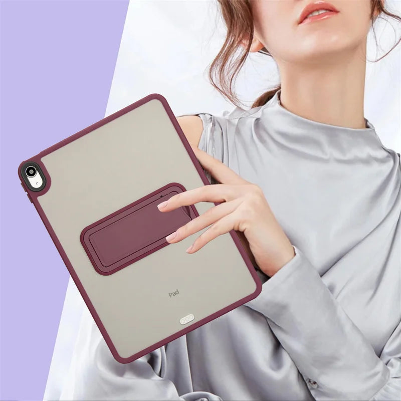 PC + TPU Stand Case for iPad — Mini 4/5/6/7, Air 4/5/11", Pro 11"/12.9"/13" M4
