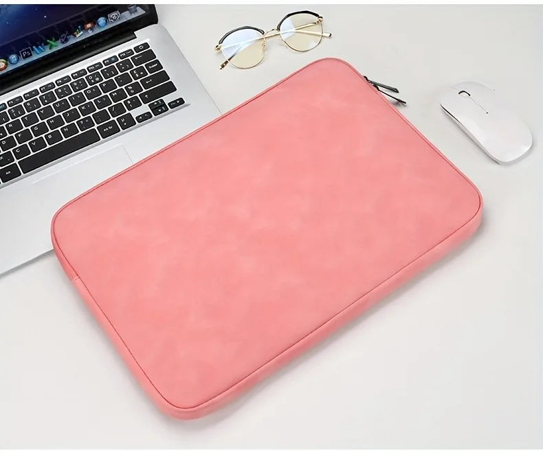 PU Leather Laptop Sleeve — 11" to 15" Slim Protective Pouch for MacBook & Tablets
