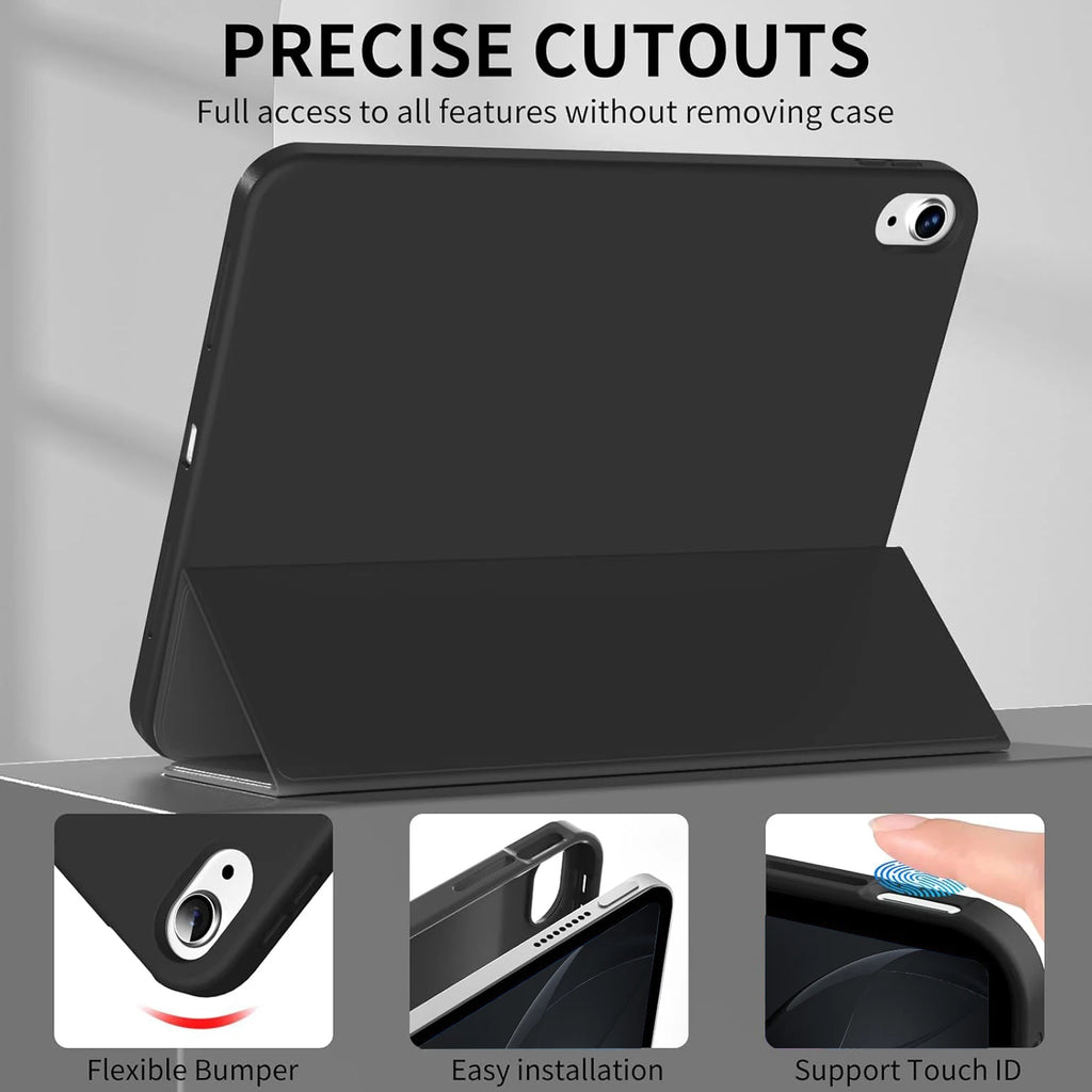 Smart iPad Case — iPad 5th–10th Gen, Air 4/5/6/7, Pro 11" — Trifold Stand & TPU