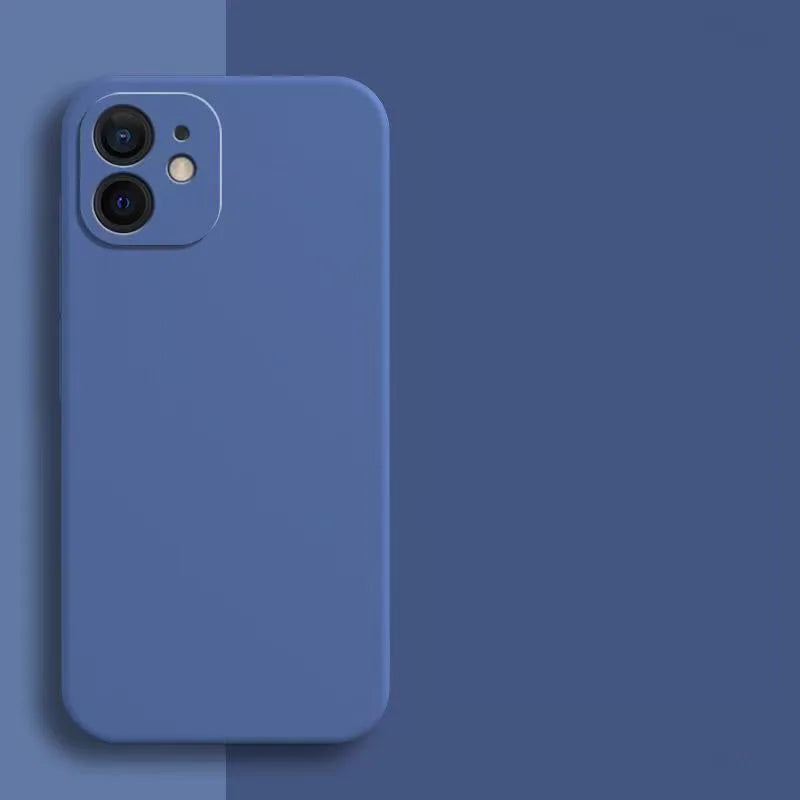Candy Color Silicone Soft Case for iPhone 11–16 Series & iPhone Air — Shockproof Camera Protection