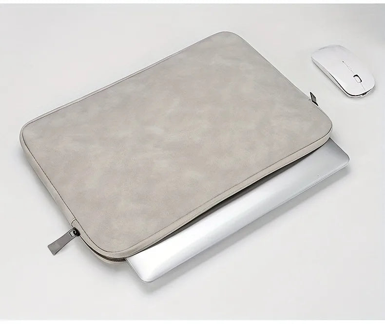 PU Leather Laptop Sleeve — 11" to 15" Slim Protective Pouch for MacBook & Tablets