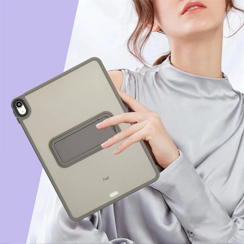 PC + TPU Stand Case for iPad — Mini 4/5/6/7, Air 4/5/11", Pro 11"/12.9"/13" M4